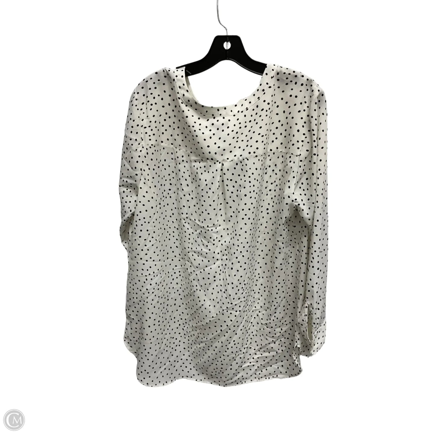 Top Long Sleeve By Talbots In Polkadot Pattern, Size: 1x