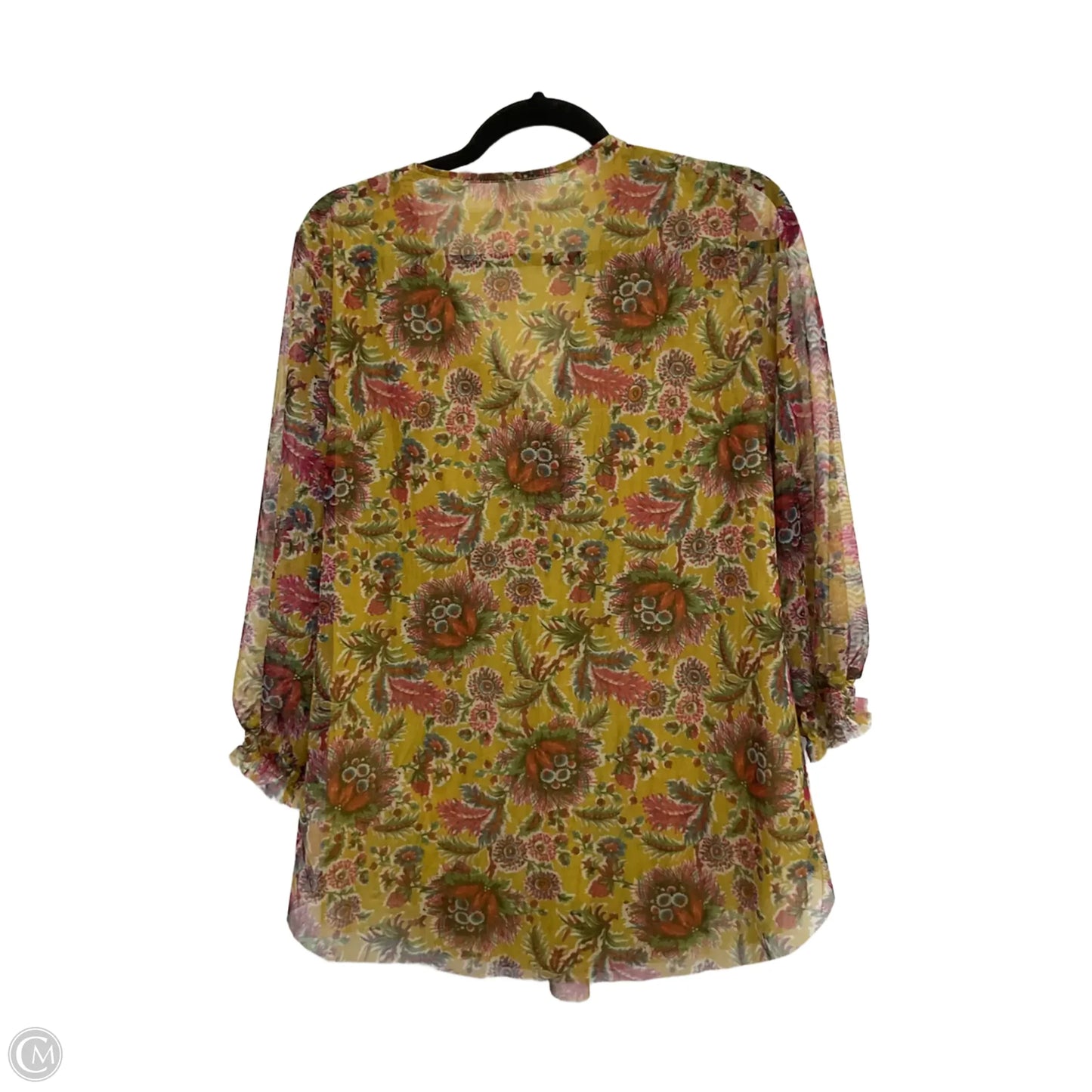 Top Long Sleeve By Anthropologie In Multi-colored, Size: L