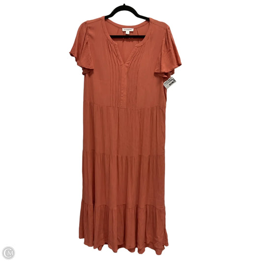 Dress Casual Midi By Beachlunchlounge In Orange, Size: L