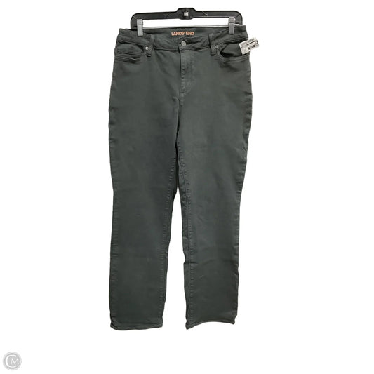 Jeans Straight By Lands End In Grey, Size: 14