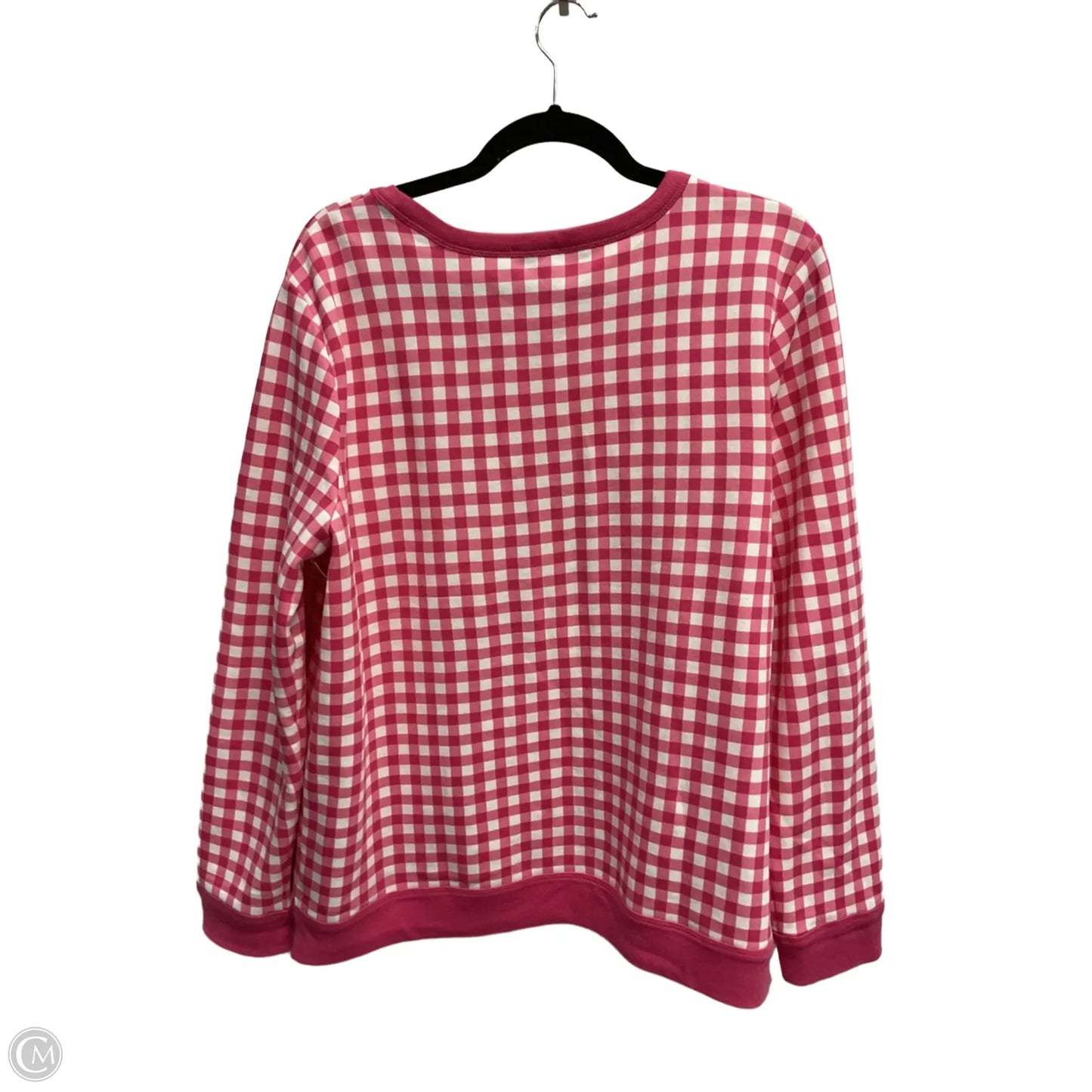 Sweatshirt Crewneck By Talbots In Checkered Pattern, Size: L