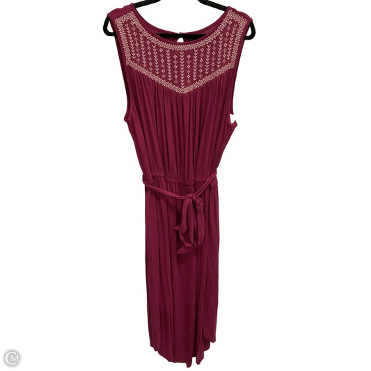 Dress Casual Maxi By Lane Bryant In Maroon, Size: 4x