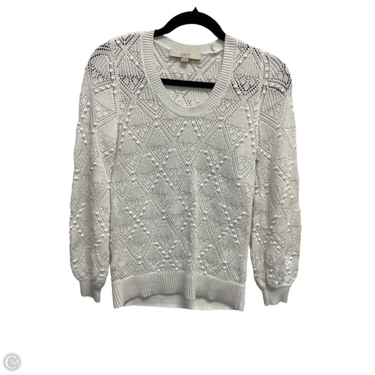 Sweater By Loft In White, Size: Xs