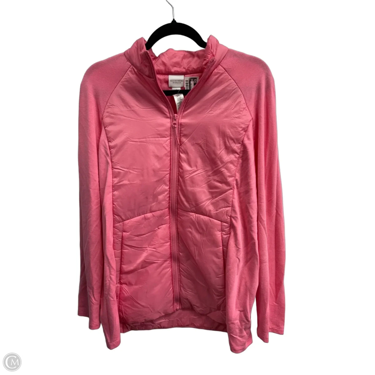 Jacket Puffer & Quilted By Chicos In Pink, Size: L