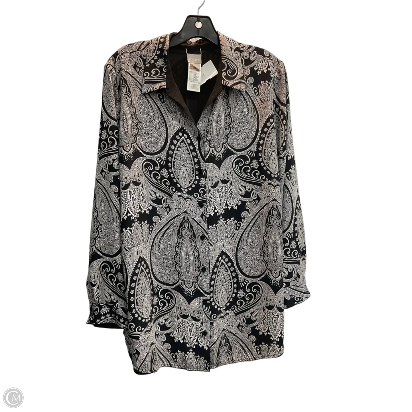 Top Long Sleeve By Chicos In Paisley Print, Size: L