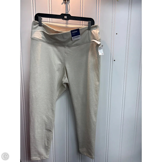 Athletic Leggings By Old Navy In Beige, Size: Xl