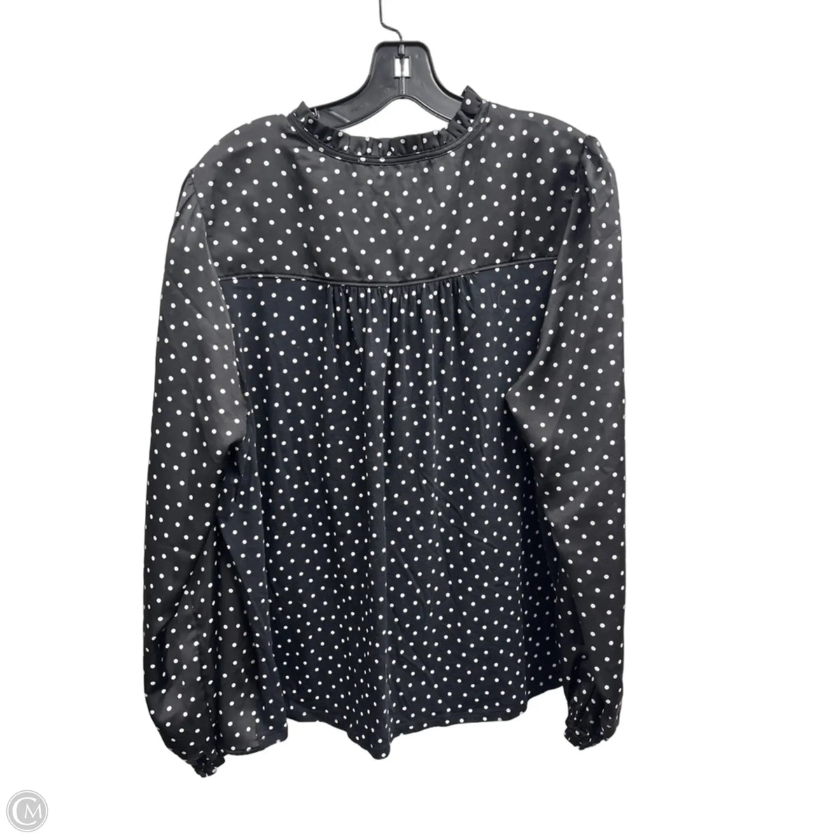 Top Long Sleeve By Loft In Black & White, Size: Xl