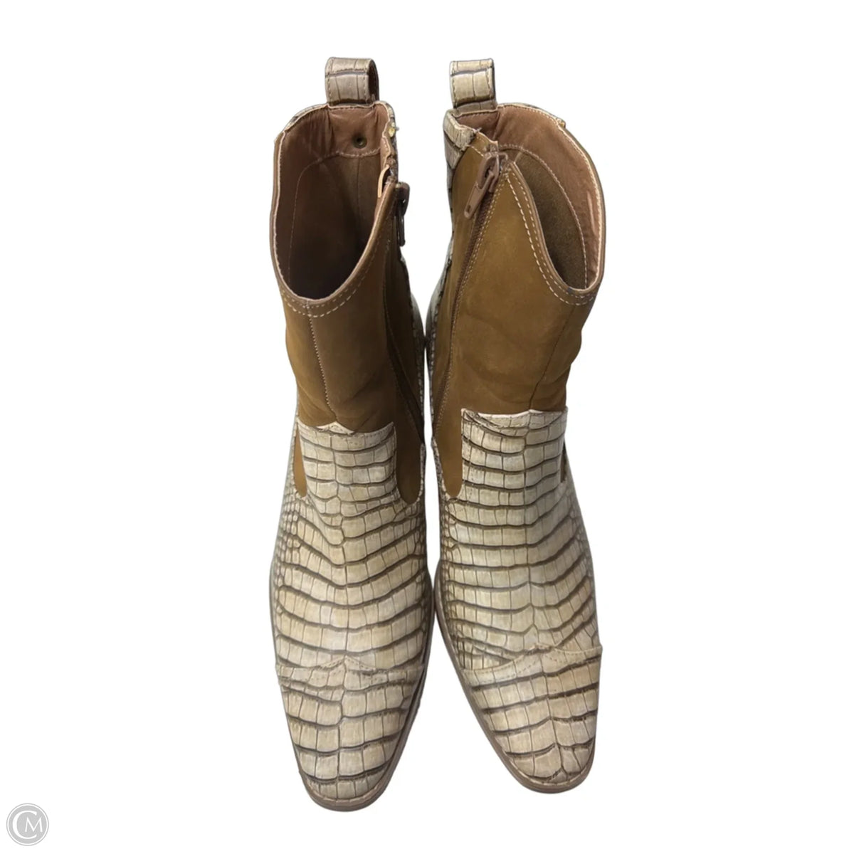 Boots Ankle Heels By Coconuts In Snakeskin Print, Size: 8 – Clothes Mentor