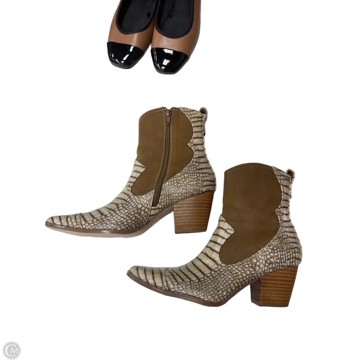 Boots Ankle Heels By Coconuts In Snakeskin Print, Size: 8 – Clothes Mentor