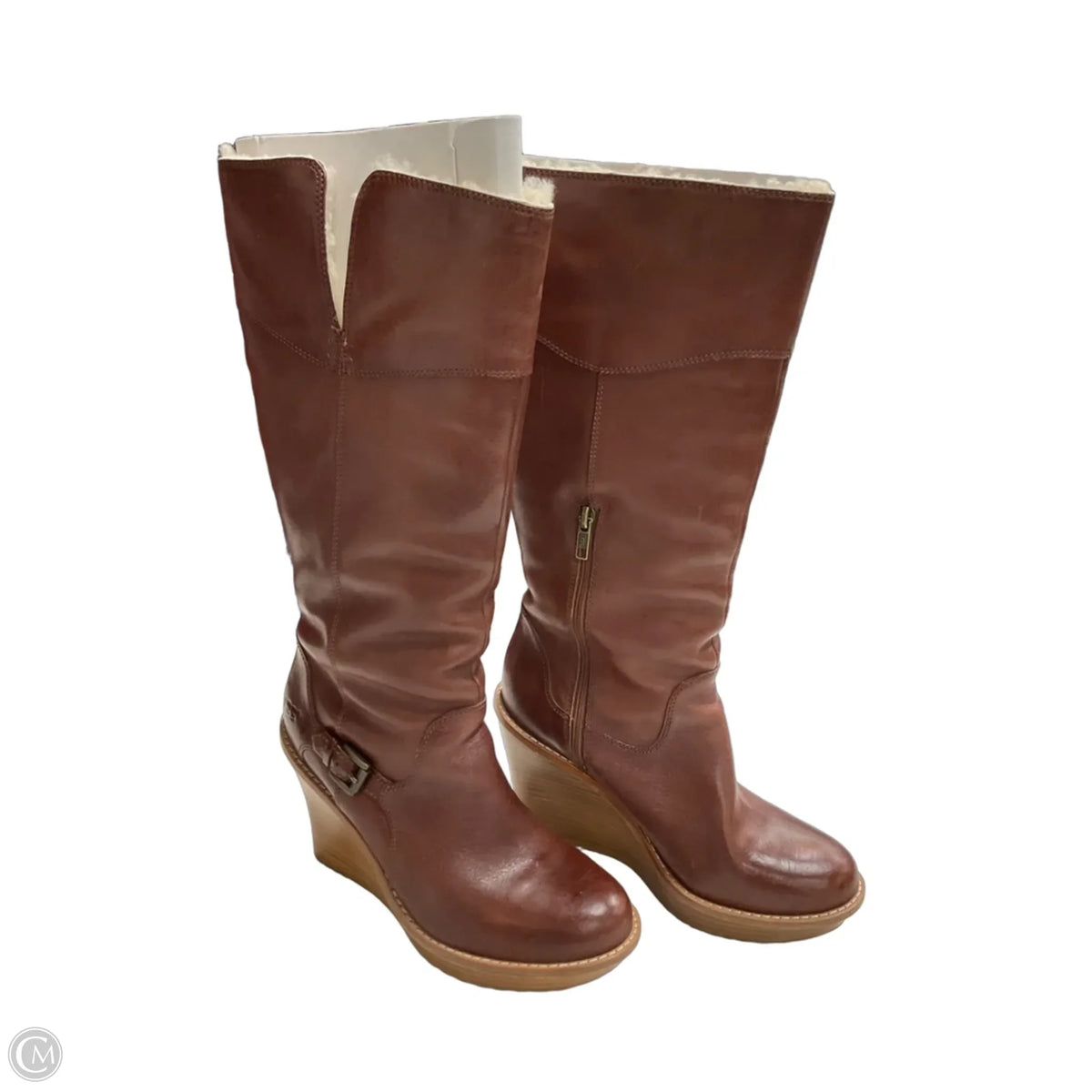Boots Designer By Ugg In Brown, Size: 8.5