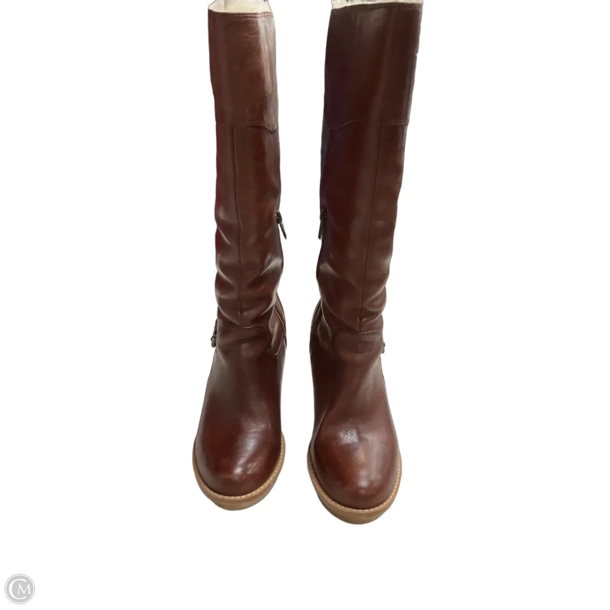 Boots Designer By Ugg In Brown, Size: 8.5