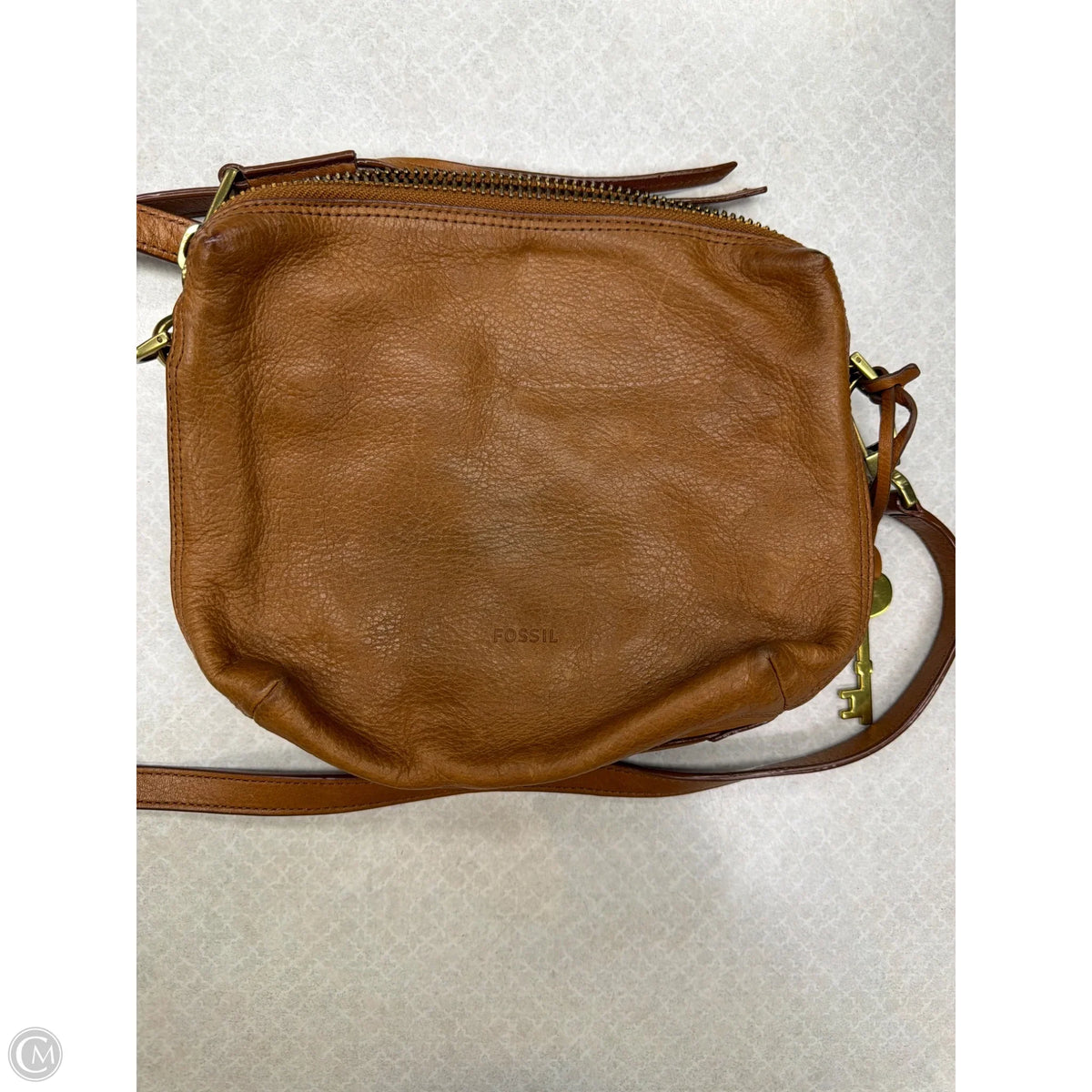 Crossbody Leather By Fossil, Size: Small