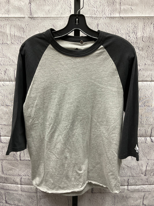 Athletic Top Long Sleeve Collar By Adidas  Size: S