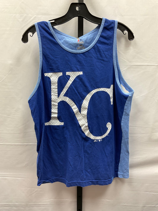 Blue & White Athletic Tank Top Majestic, Size M