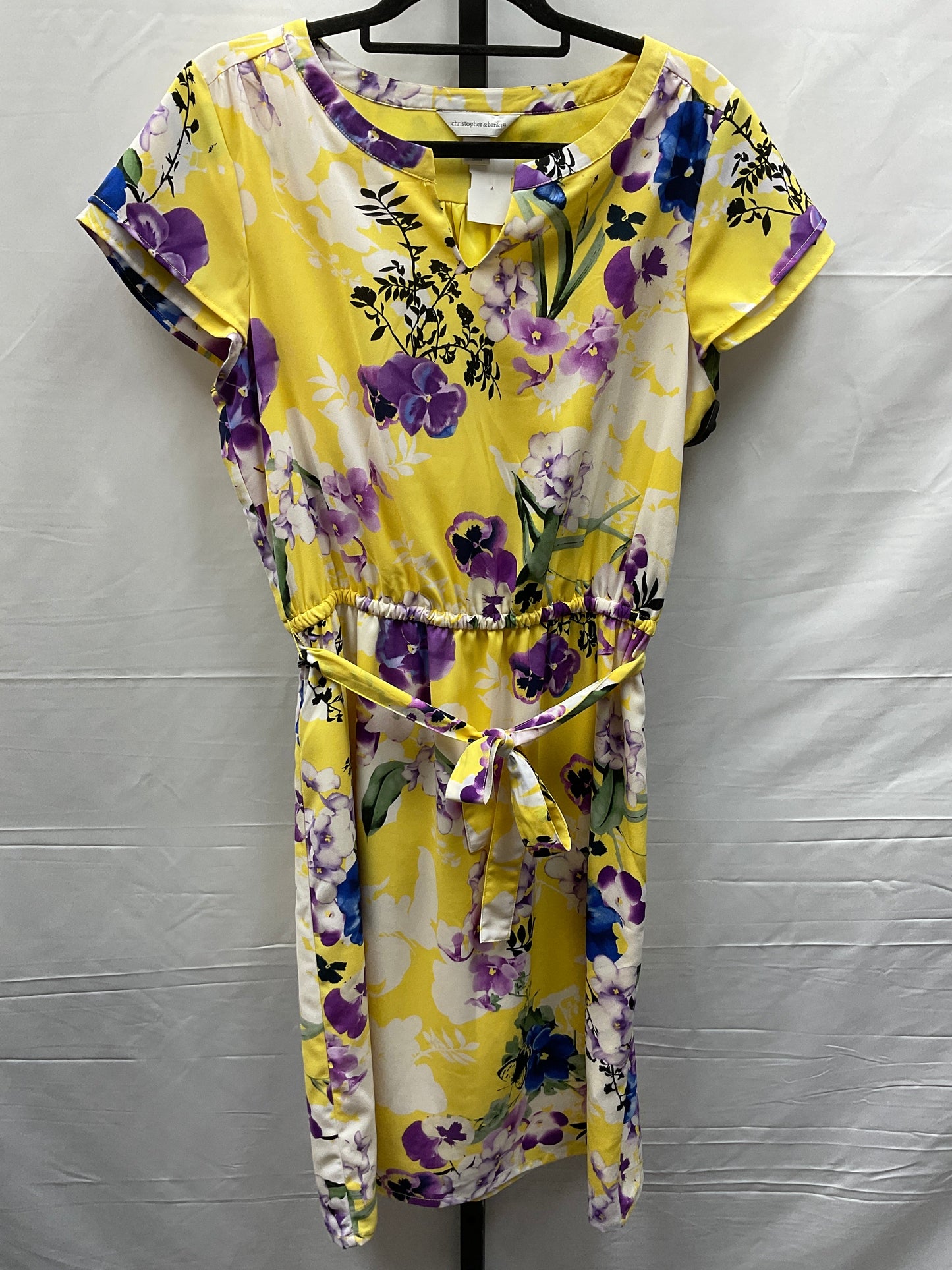Floral Print Dress Casual Midi Christopher And Banks, Size M