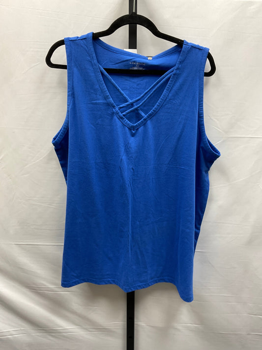 Blue Top Sleeveless Basic Lane Bryant, Size 1x