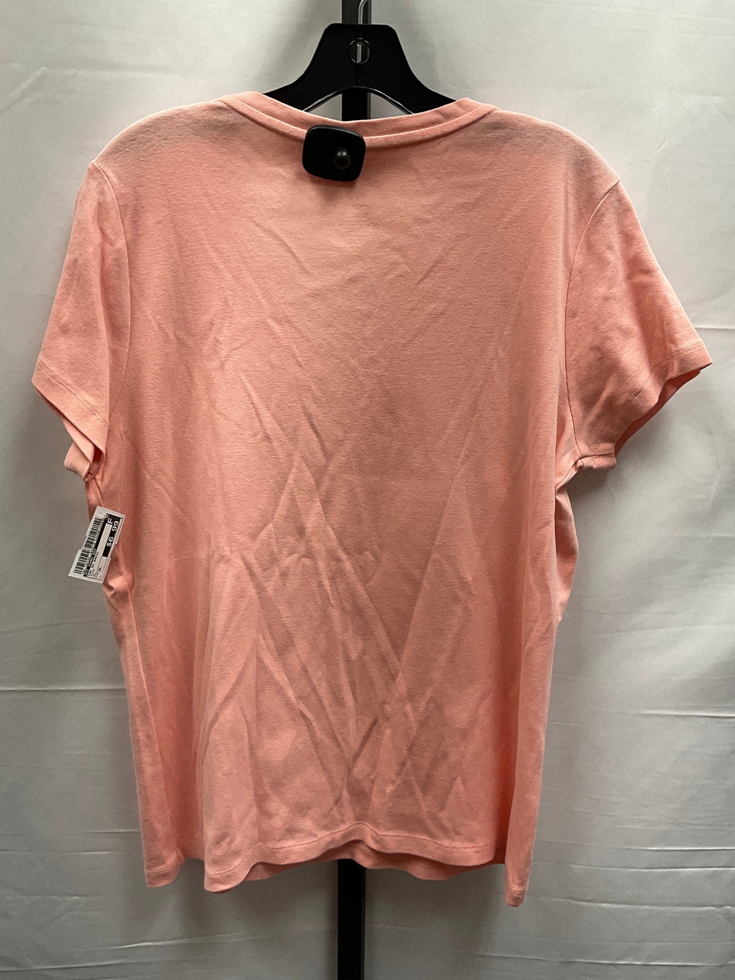 Pink Top Short Sleeve Basic St Johns Bay, Size Xl