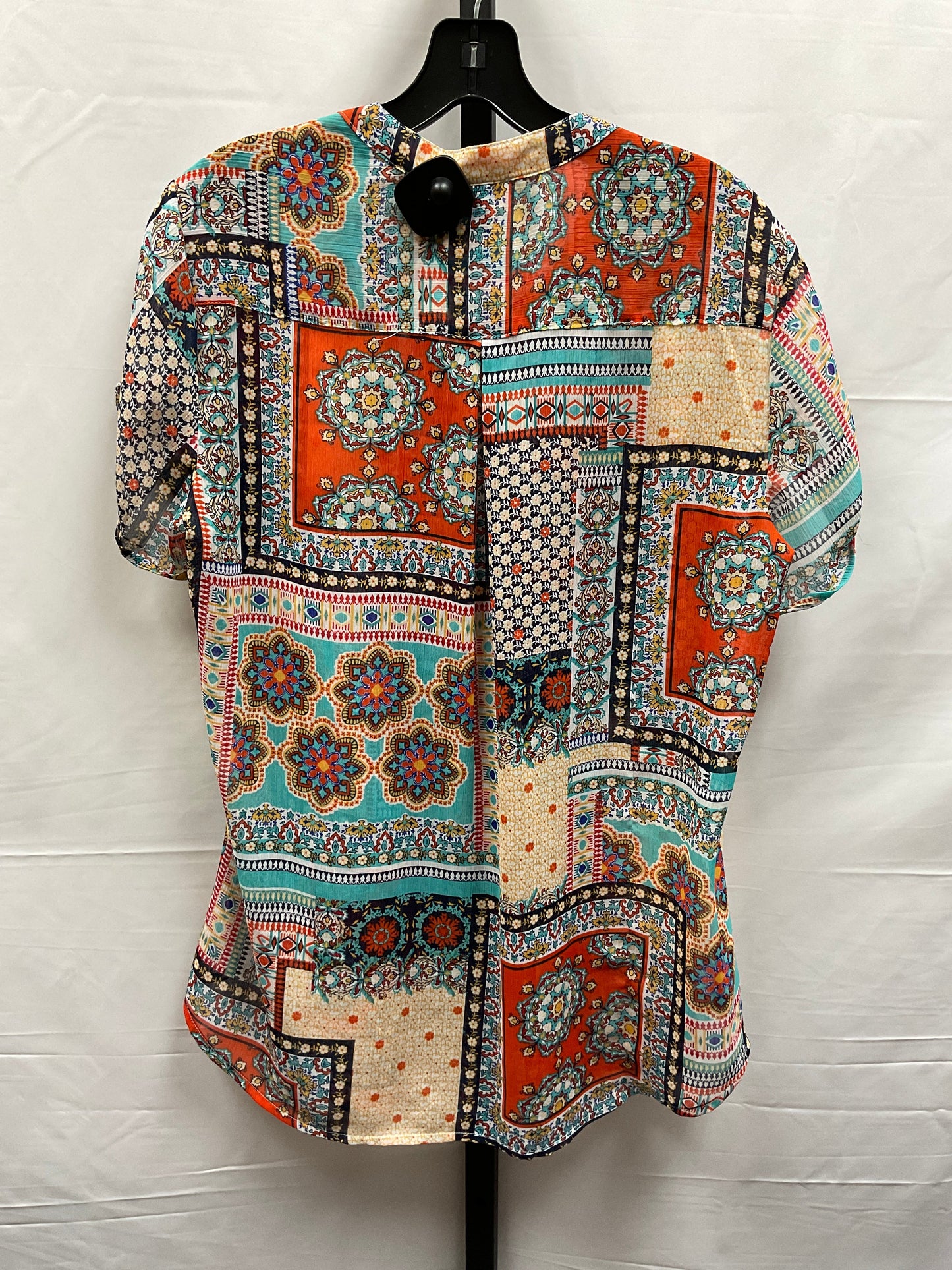 Multi-colored Top Short Sleeve Westport, Size L