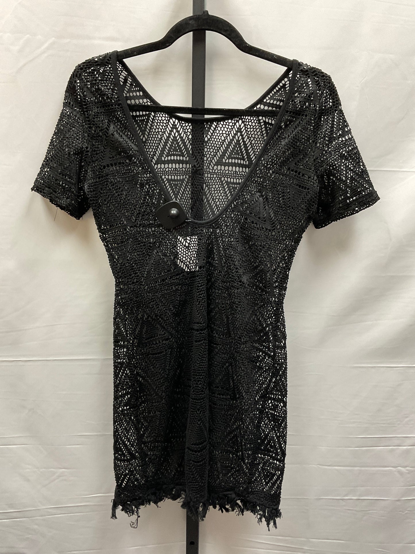 Black Swimwear Cover-up Clothes Mentor, Size S