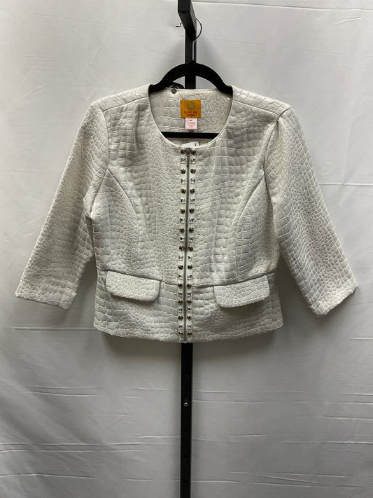 Silver & White Blazer Ruby Rd, Size 8petite