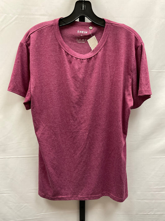 Purple Top Short Sleeve Basic Shein, Size L