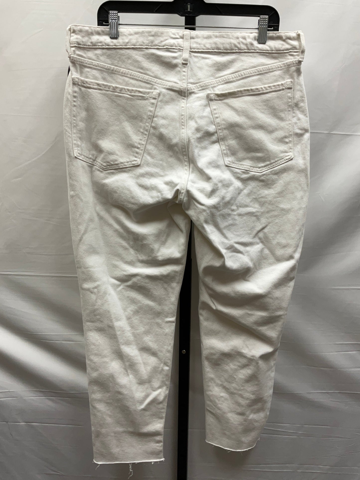 White Jeans Straight Old Navy, Size 14