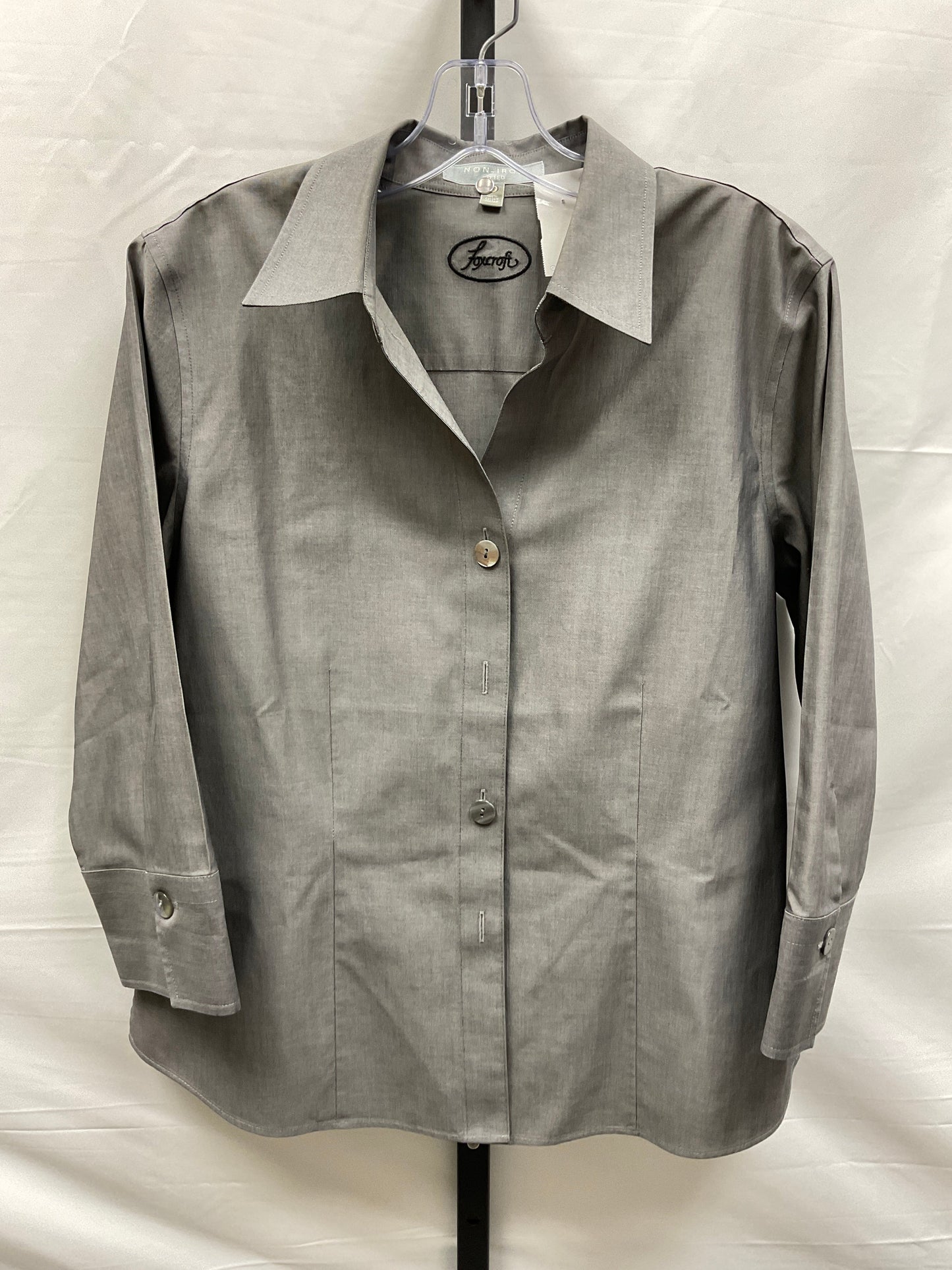 Grey Top Long Sleeve Foxcroft, Size L