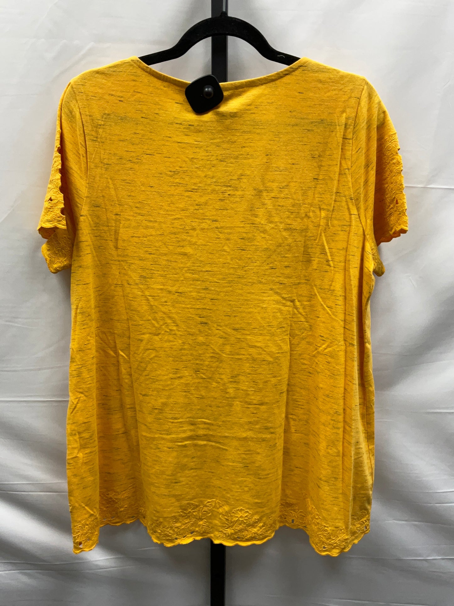 Yellow Top Short Sleeve Soft Surroundings, Size M