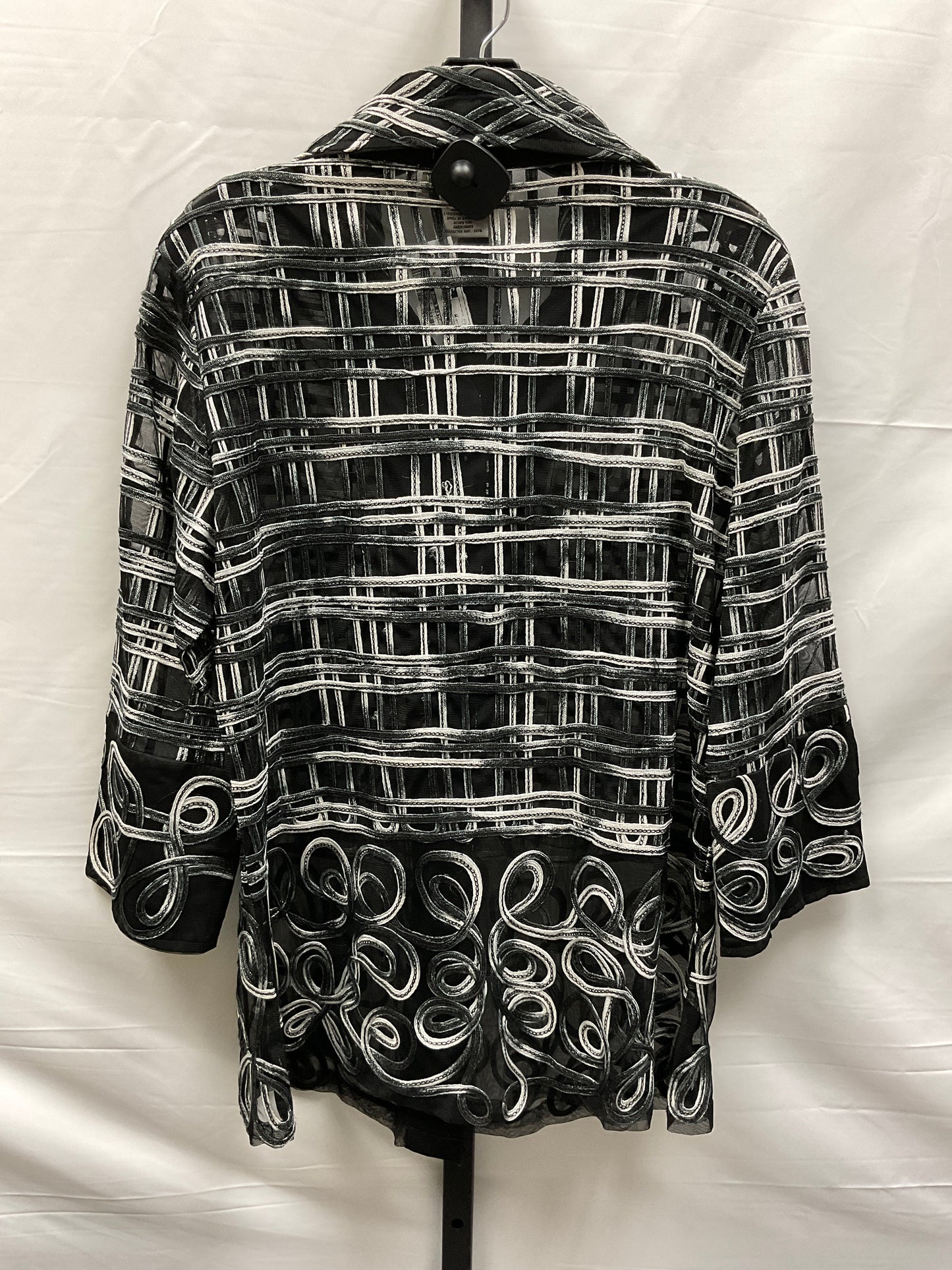 Black & Silver Top Long Sleeve Parsley & Sage, Size M