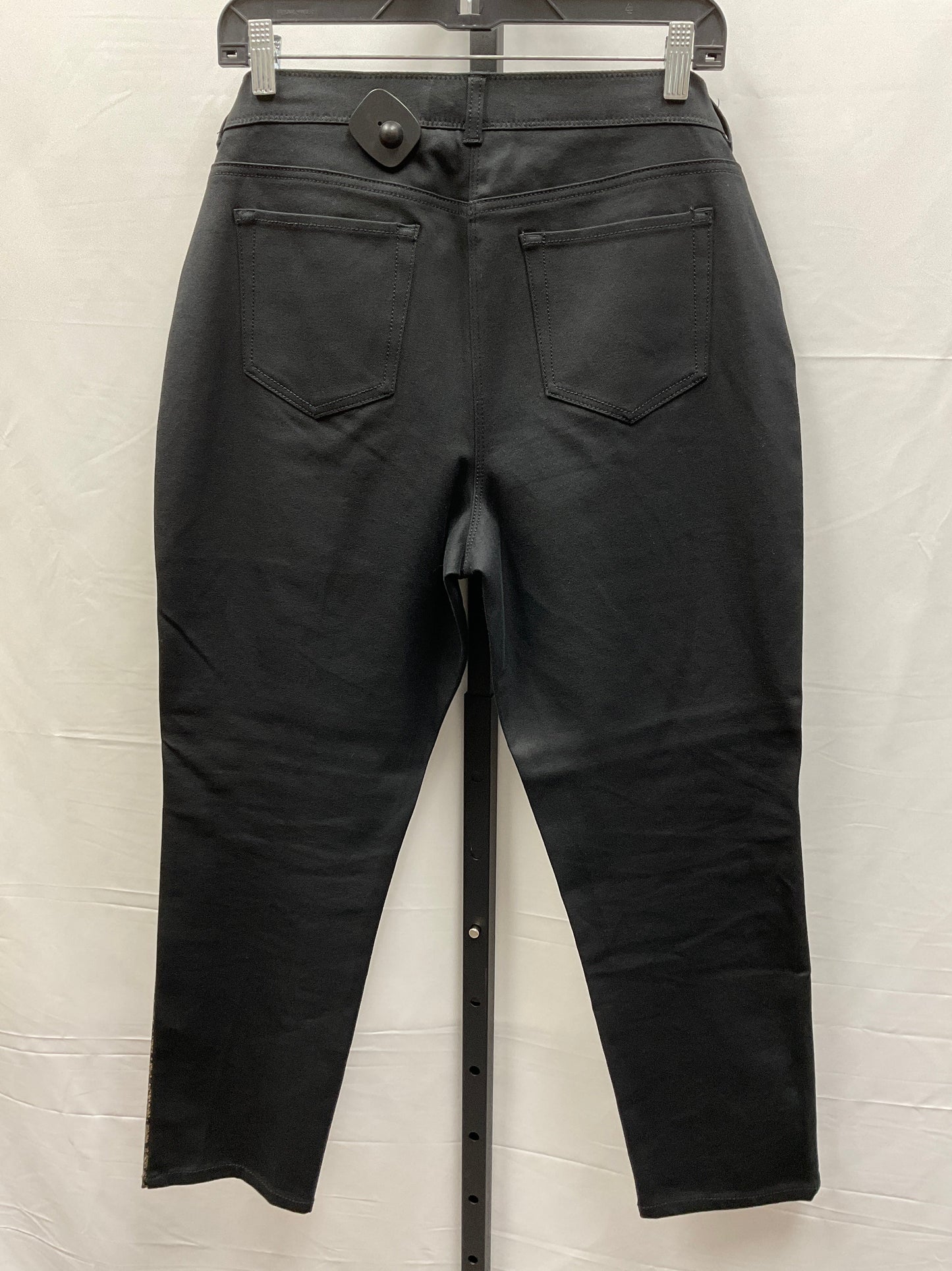 Jeans Straight By Chicos In Black & Gold, Size: 8