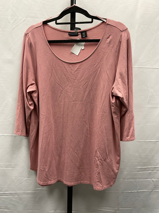 Top Long Sleeve By Tahari By Arthur Levine  Size: 1x