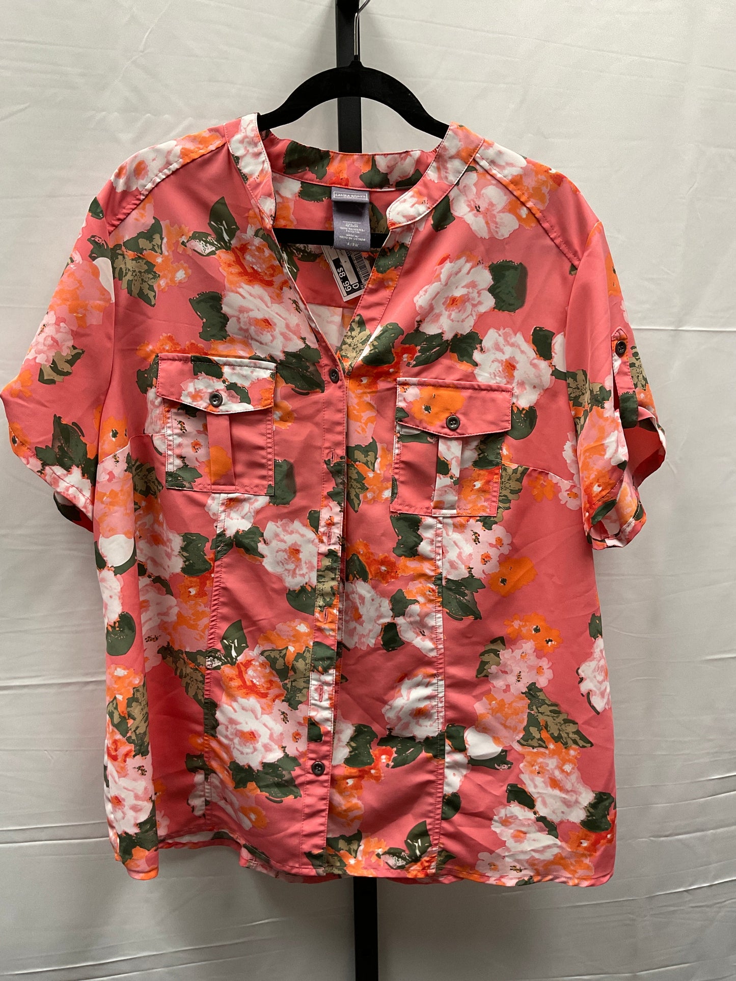 Top Short Sleeve By Laura Scott  Size: Xl