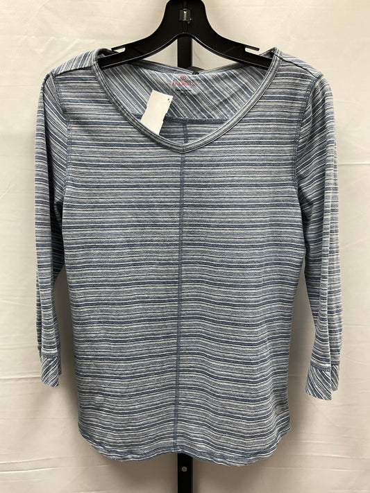 Blue & White Top Long Sleeve Talbots, Size Petite  M