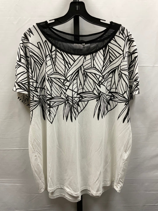 Black & White Top Short Sleeve Chicos, Size L