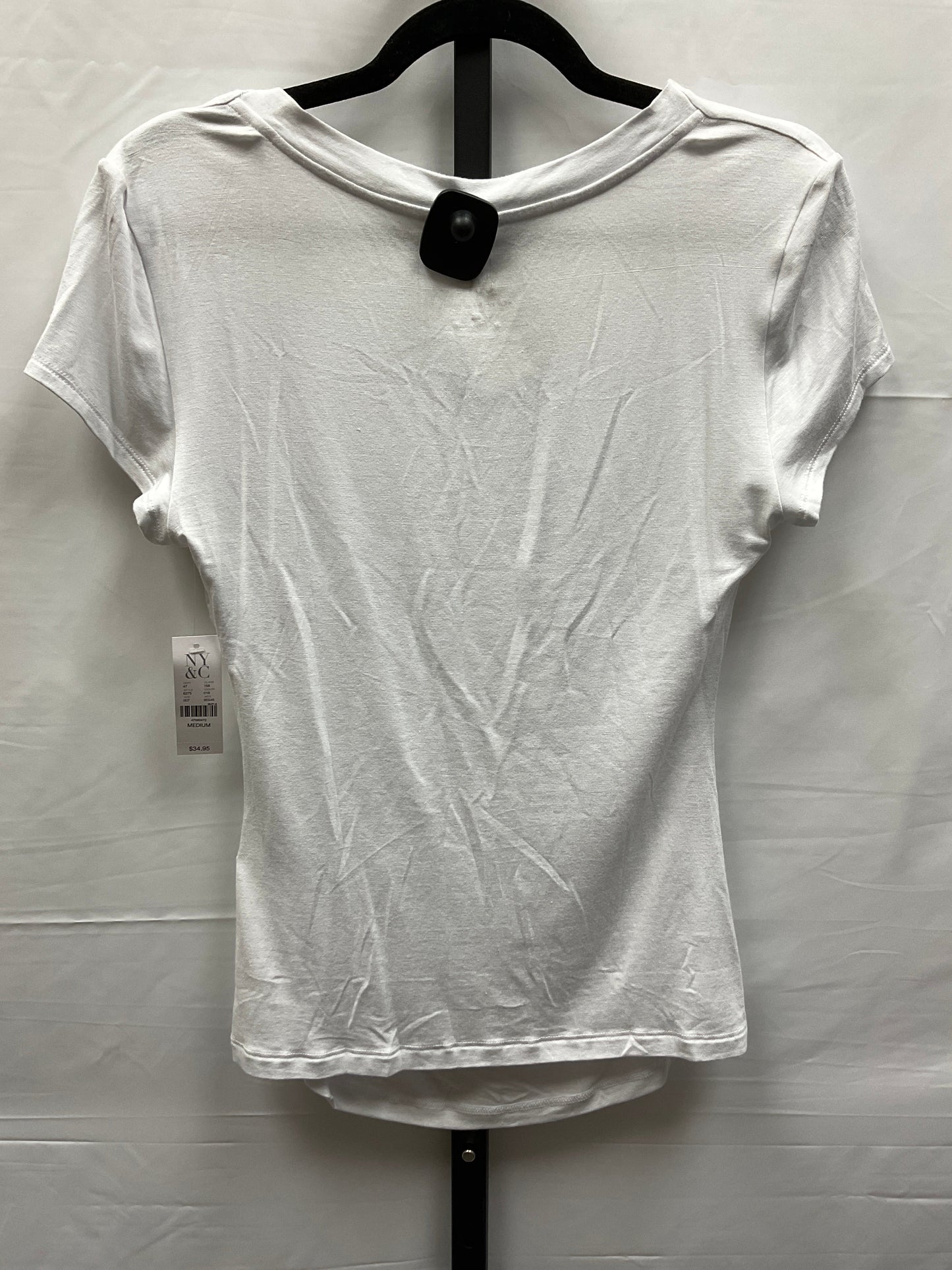 White Top Short Sleeve New York And Co, Size M