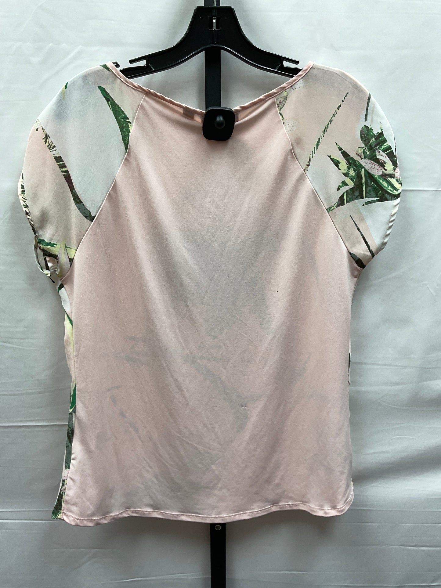 Green & Pink Top Short Sleeve New York And Co, Size M