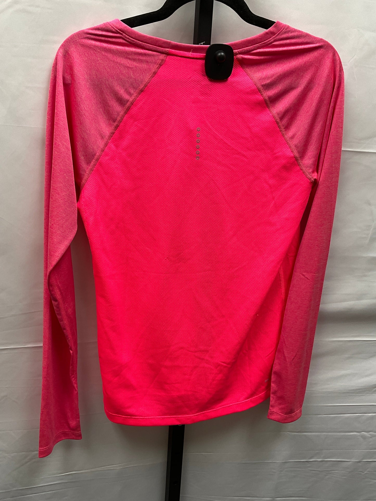 Pink Athletic Top Long Sleeve Crewneck Nike Apparel, Size M