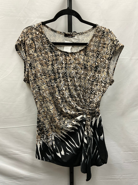 Multi-colored Top Short Sleeve Clothes Mentor, Size M