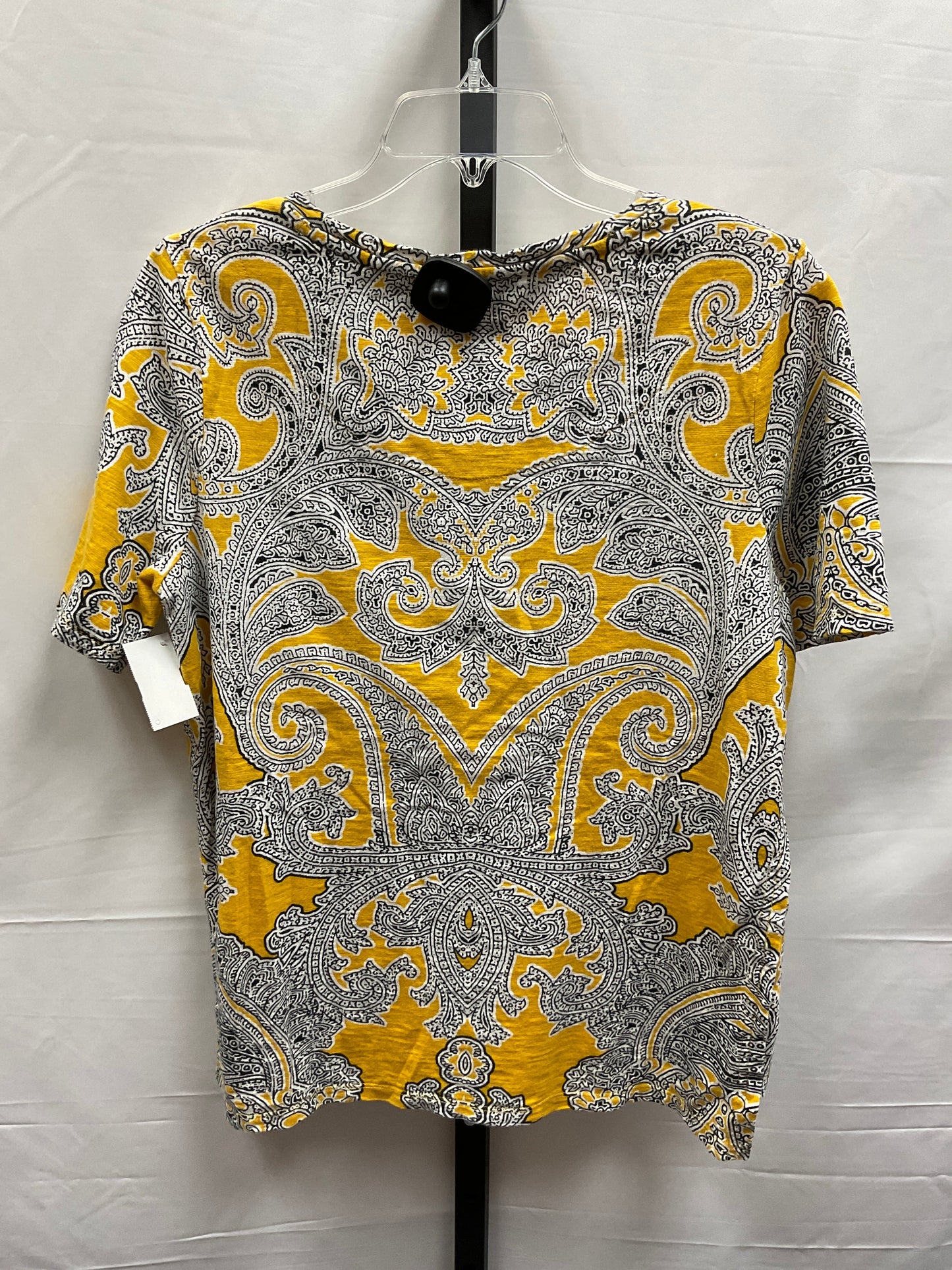 Yellow Top Short Sleeve Chicos, Size M
