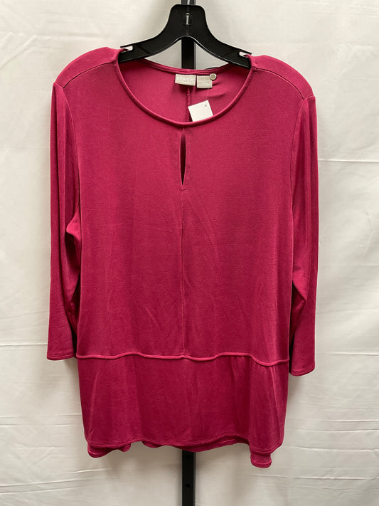 Red Top Long Sleeve Chicos, Size L