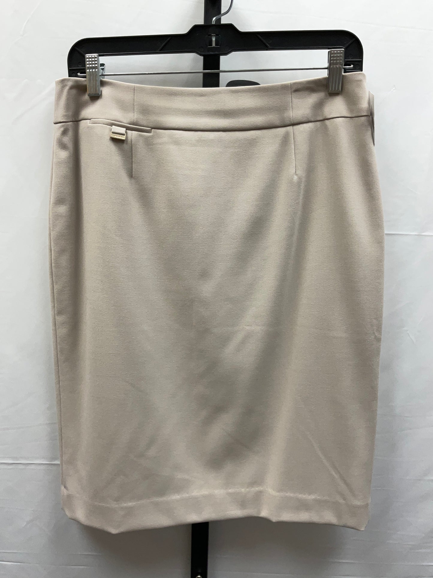 Beige Skirt Midi Calvin Klein, Size 8