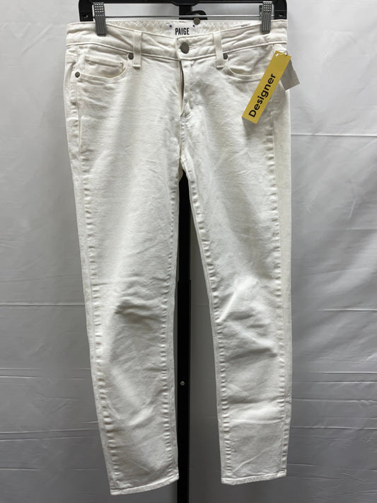 White Jeans Designer Paige, Size 6