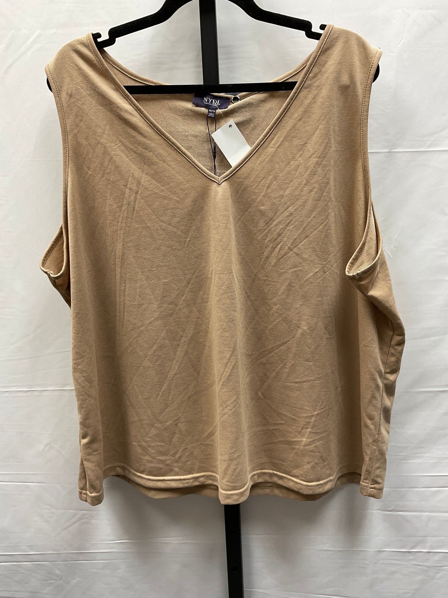 Tan Top Sleeveless Designer Not Your Daughters Jeans, Size Xl