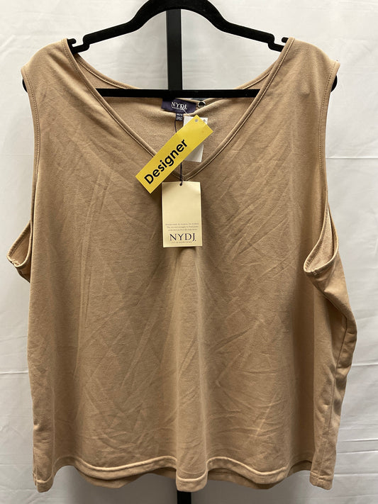 Tan Top Sleeveless Designer Not Your Daughters Jeans, Size Xl