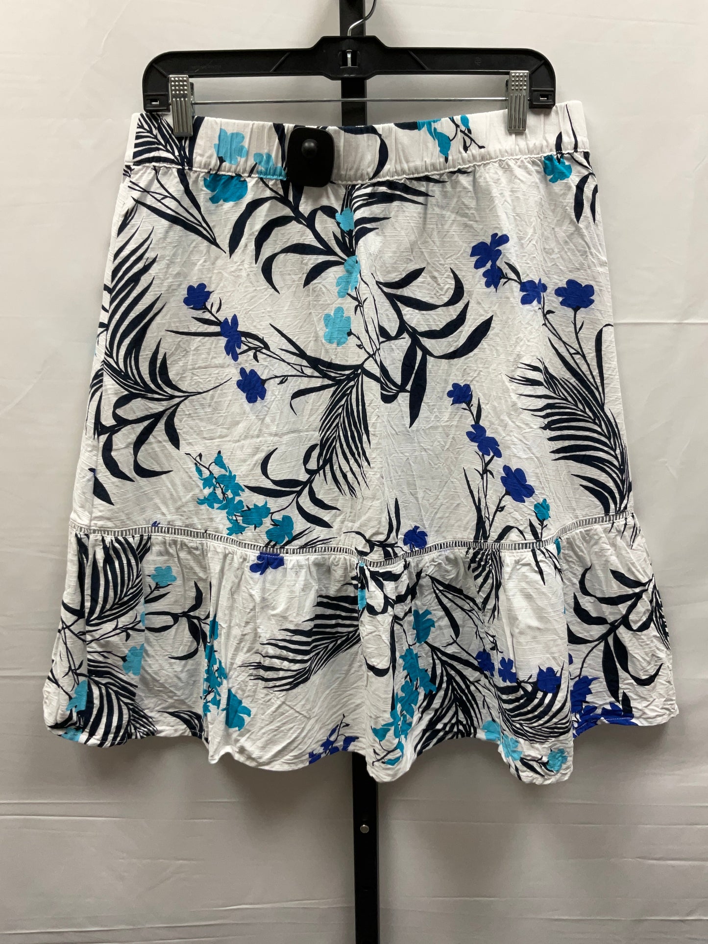 Blue & White Skirt Midi Liz Claiborne, Size M