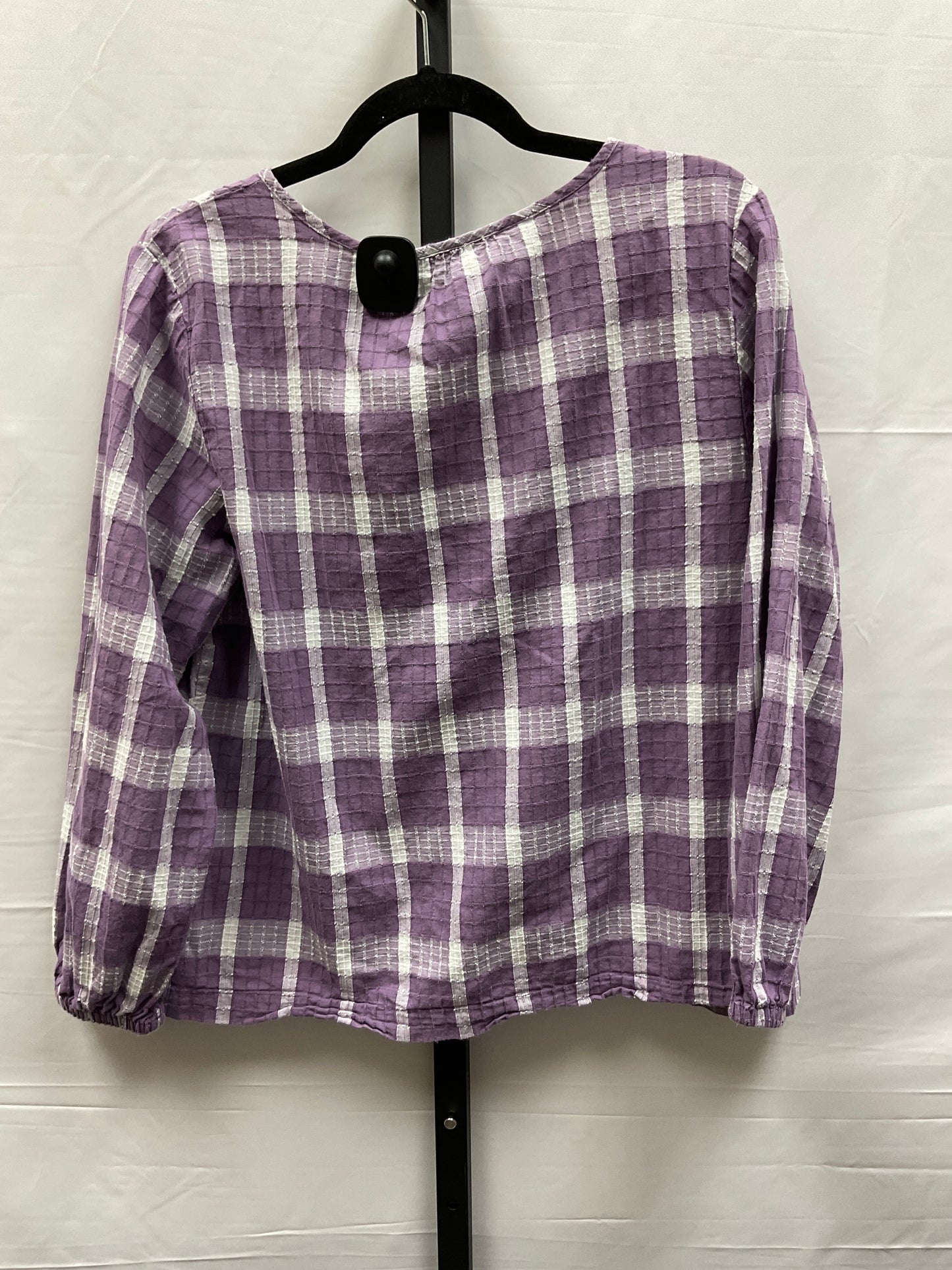 Purple Top Long Sleeve Christopher And Banks, Size Petite   Xl