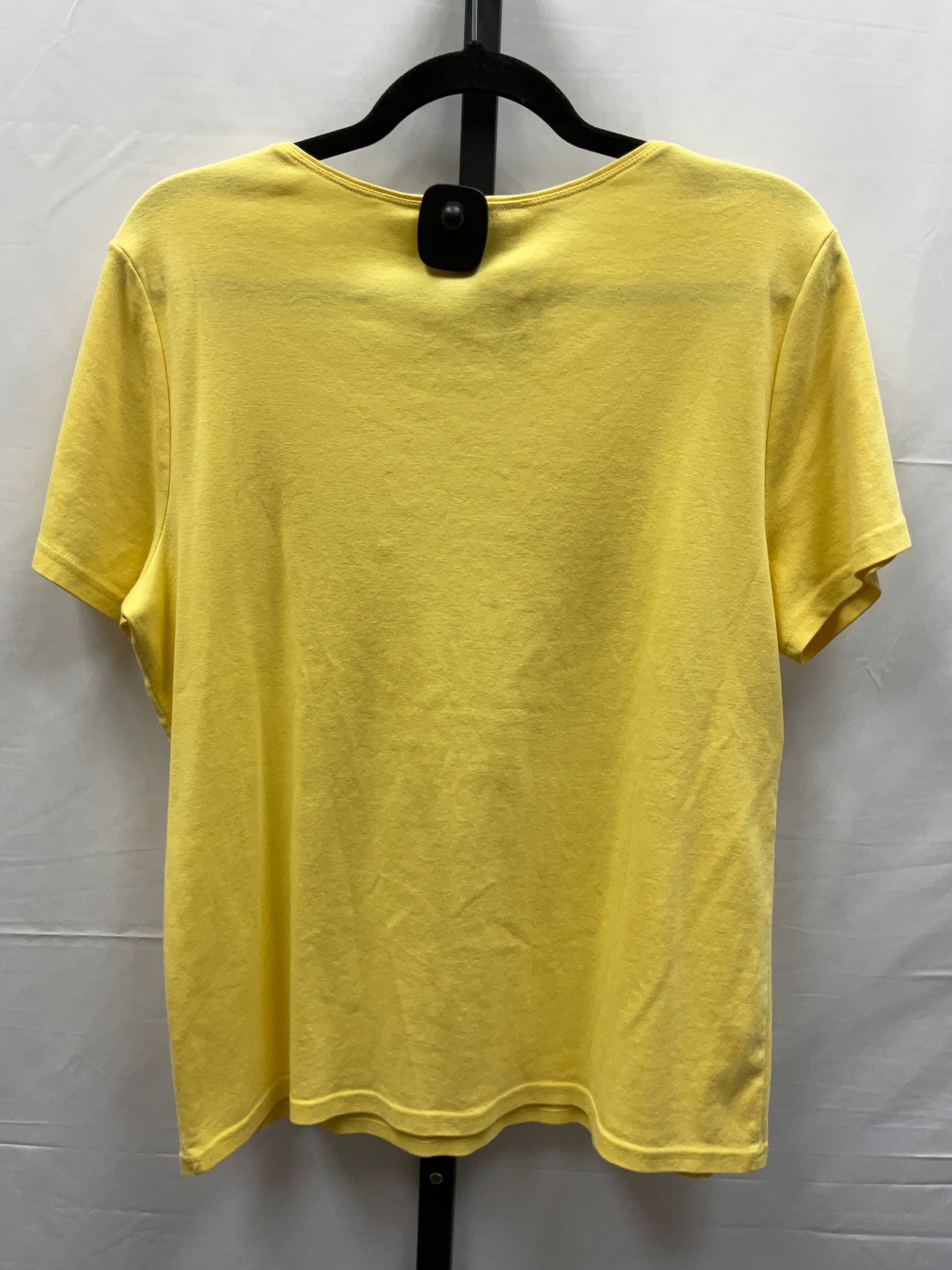 Yellow Top Short Sleeve Basic Karen Scott, Size Xl