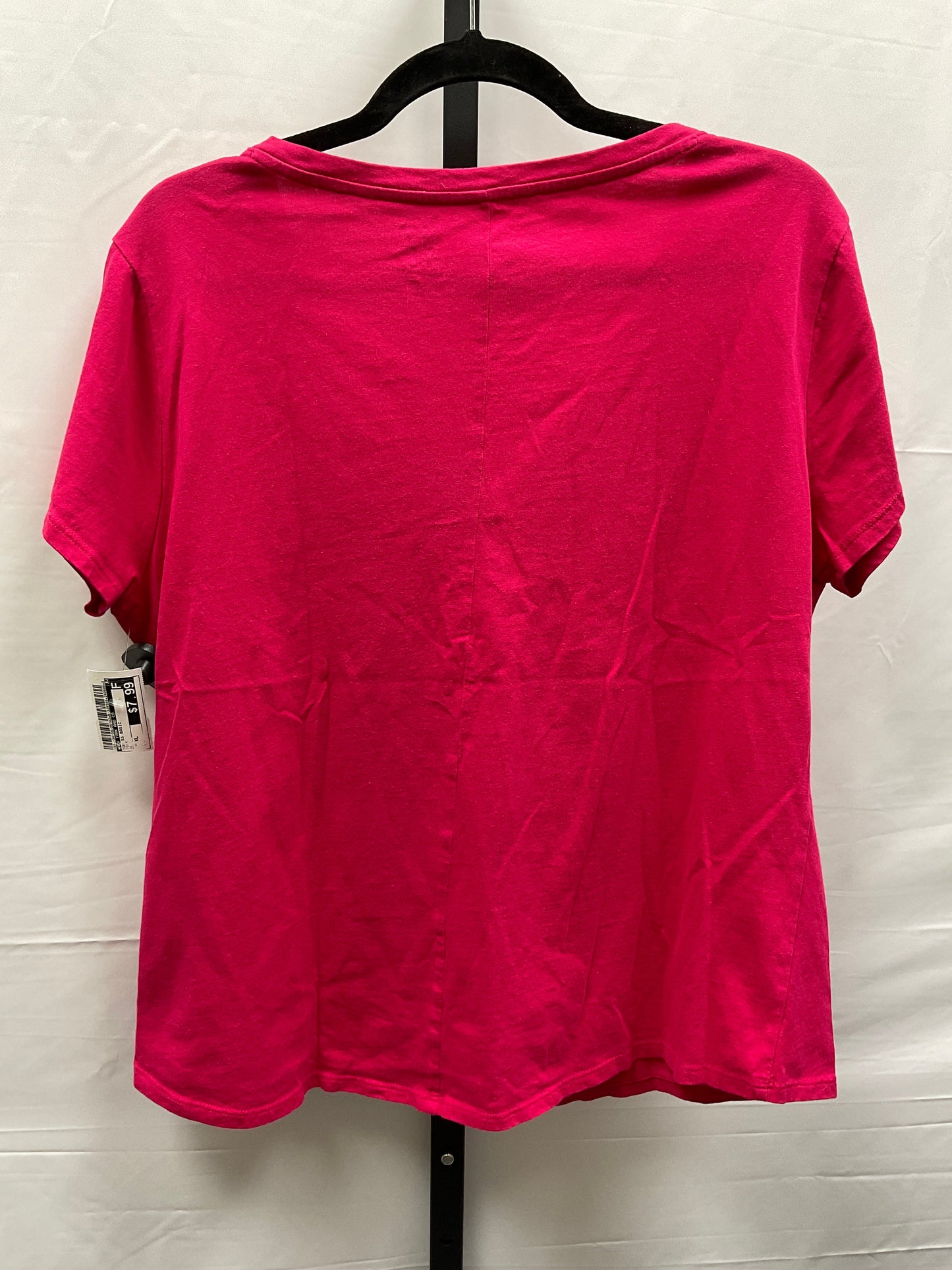 Pink Top Short Sleeve Basic New York And Co, Size Xl