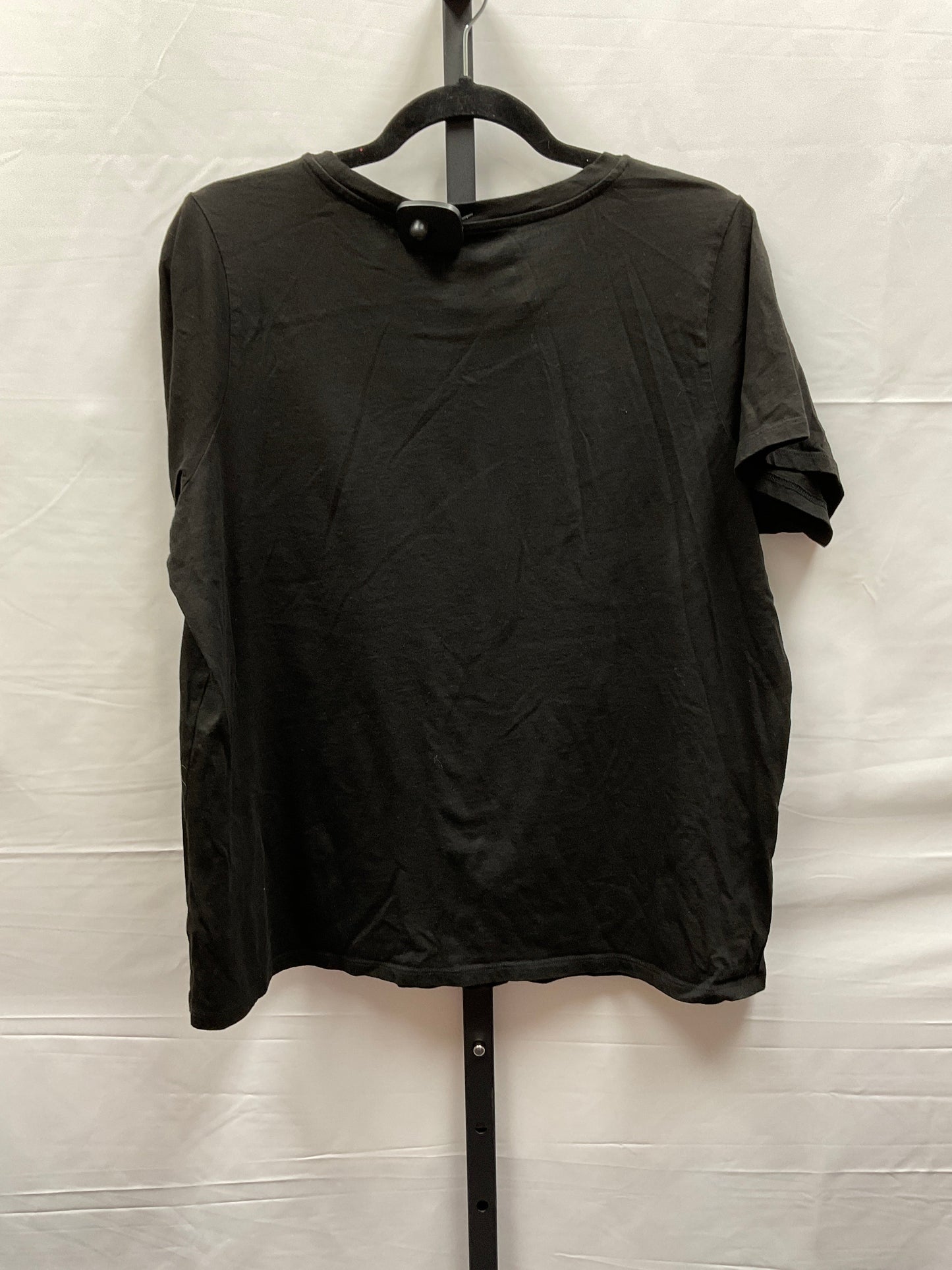 Black & Gold Top Short Sleeve Michael By Michael Kors, Size 1x