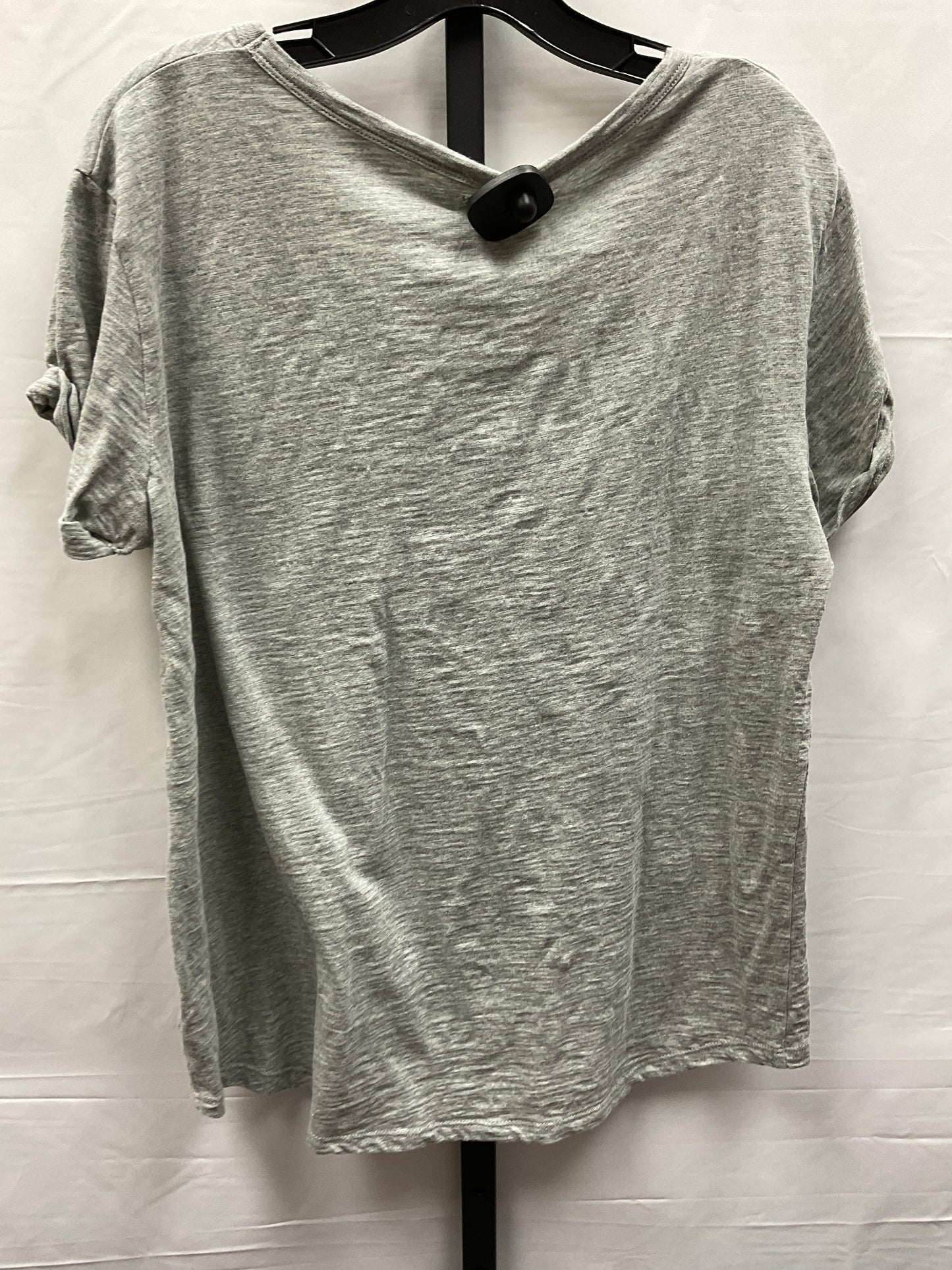 Grey Top Short Sleeve Basic Ana, Size L